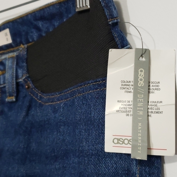 𝅺ASOS Denim Maternity Bootcut Western Cowgirl Comfort Jeans NWT - Bootcut - Picture 3 of 9